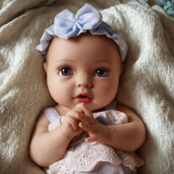 12 Inch Silicone Full Realistic-Newborn Real Life Silicone Sweet Smile Baby Doll - Picture 1 of 9